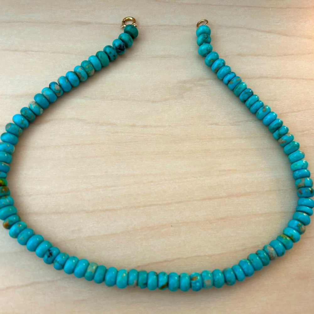 ✨ 16” Turquoise Necklace - 14k gold clasp - handmade - brand new! ❇️